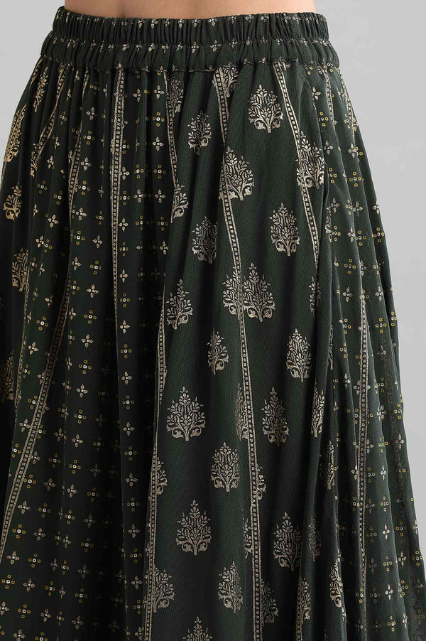 Black Printed & Embroidered Ethnic Set