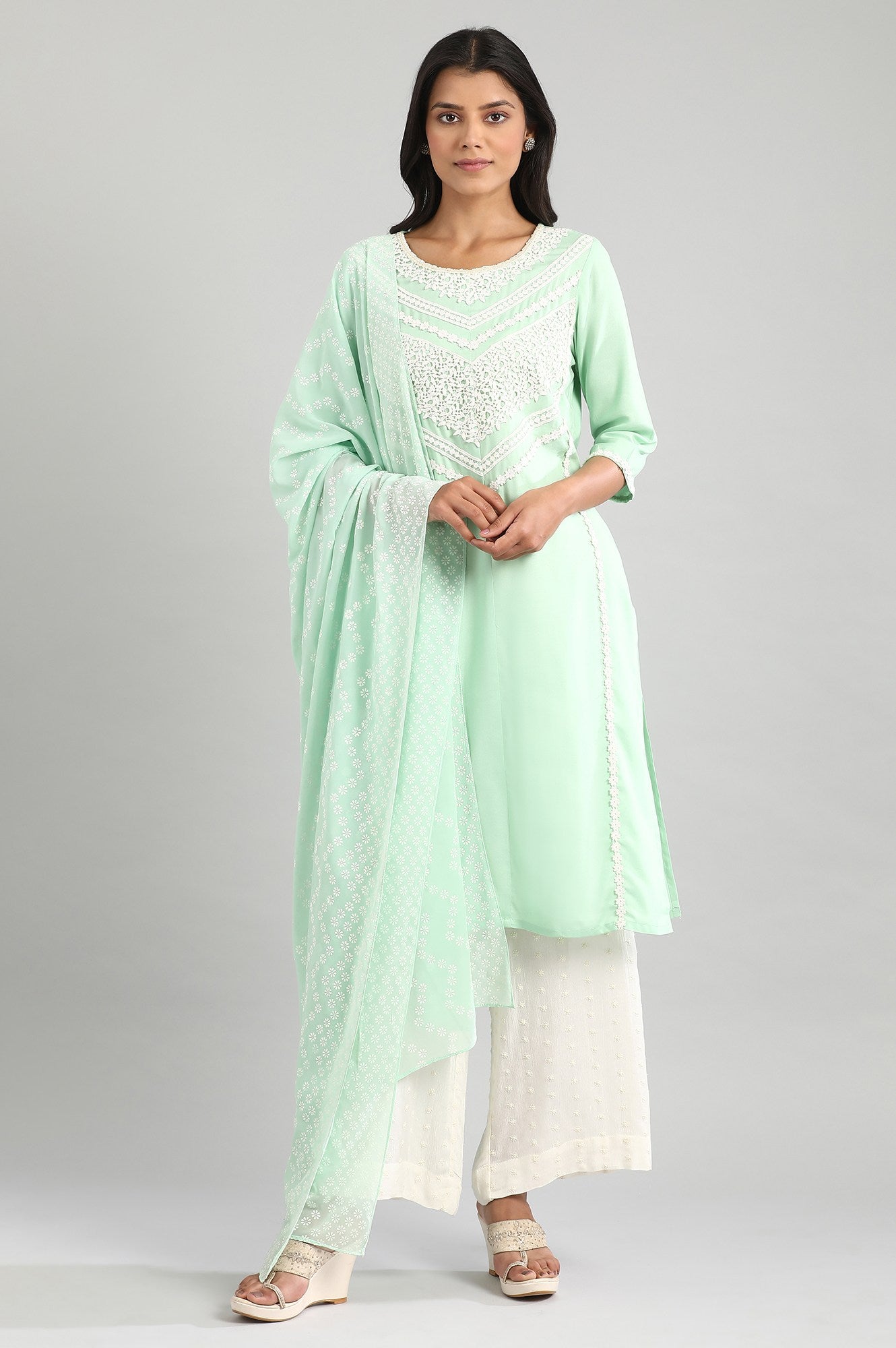 Green kurta Set