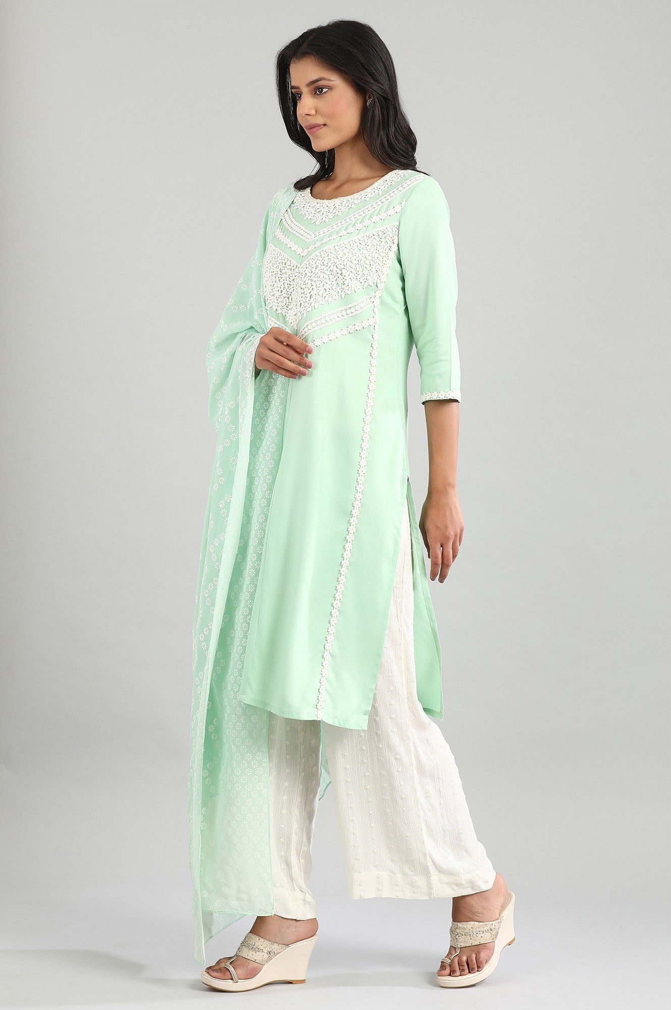 Green kurta Set