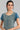 Teal Blue Round Neck Printed kurta