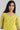 Yellow Square Neck Printed kurta