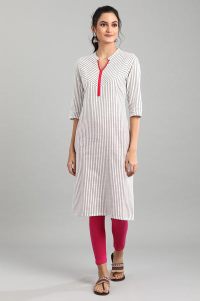 Off-White Yarn-Dyed kurta