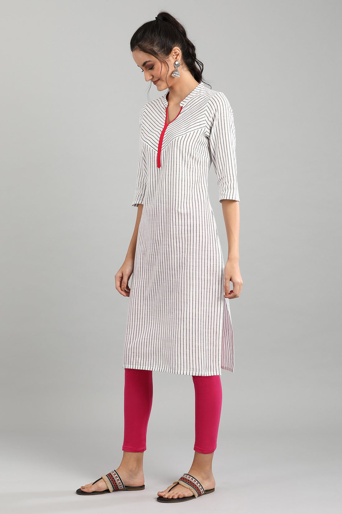 Off-White Yarn-Dyed kurta