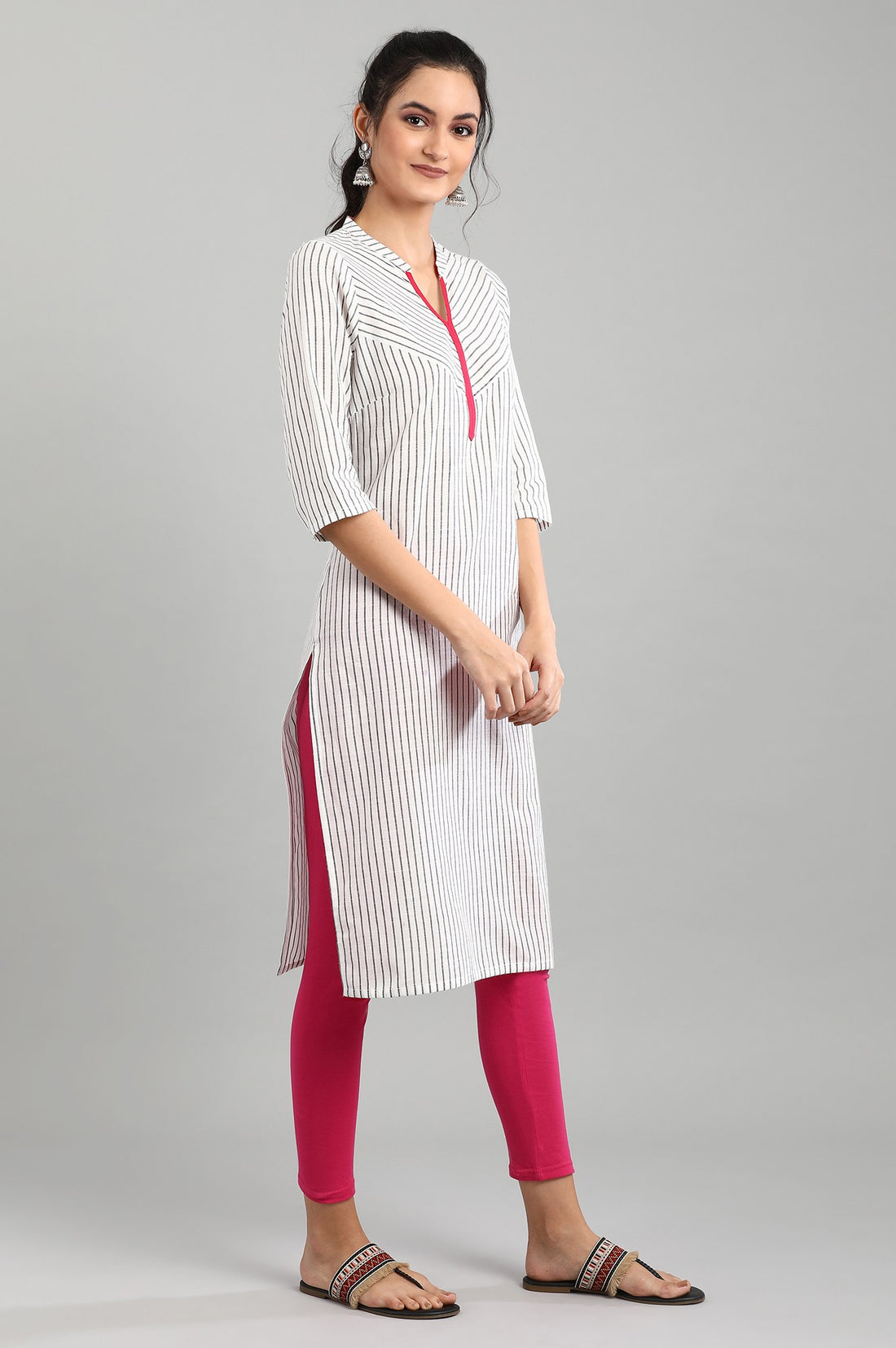 Off-White Yarn-Dyed kurta