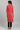Red Mandarin Neck Striped kurta
