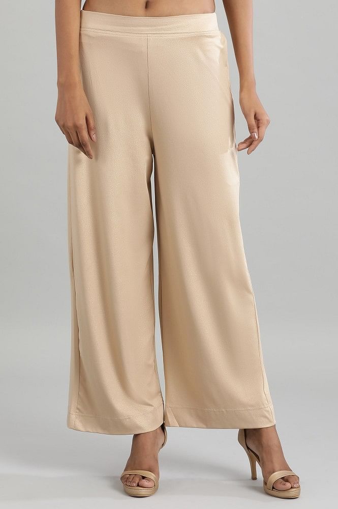 Almond Gold Straight Palazzo - S