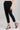 Black Cotton Flax Women Trousers