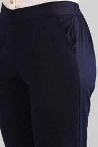 Navy Solid Trousers