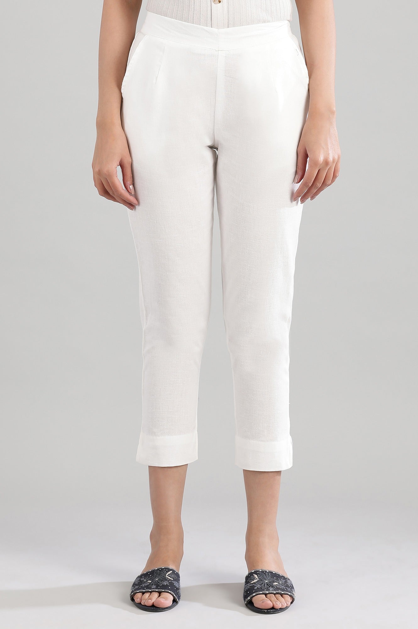 Off-White Solid Trousers