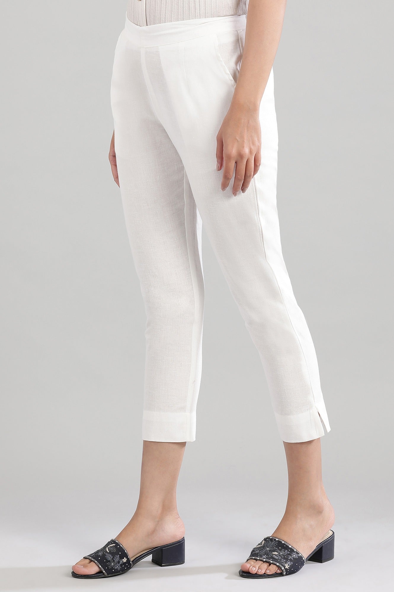 Off-White Solid Trousers