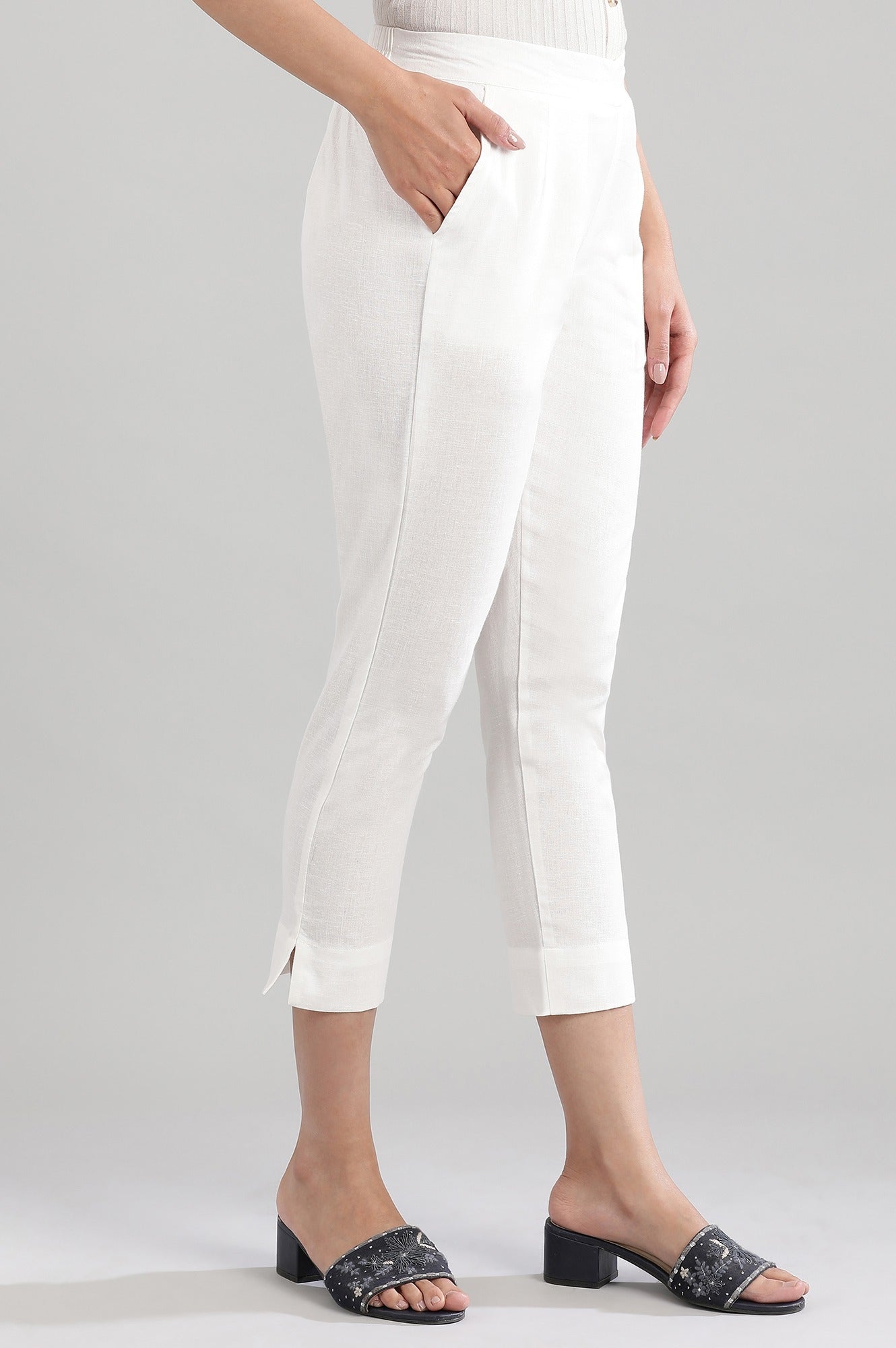 Off-White Solid Trousers