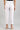 White Solid Women Cotton Flax Trousers