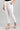 White Solid Women Cotton Flax Trousers