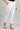 White Solid Women Cotton Flax Trousers