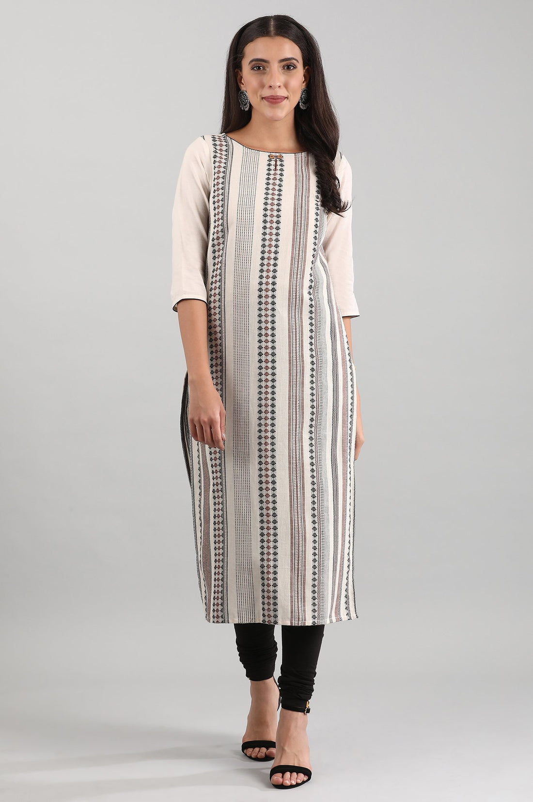 Black Solid Churidar