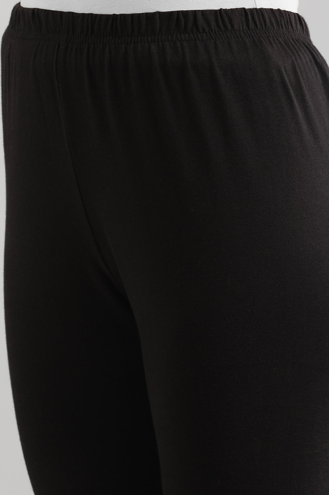 Black Solid Churidar