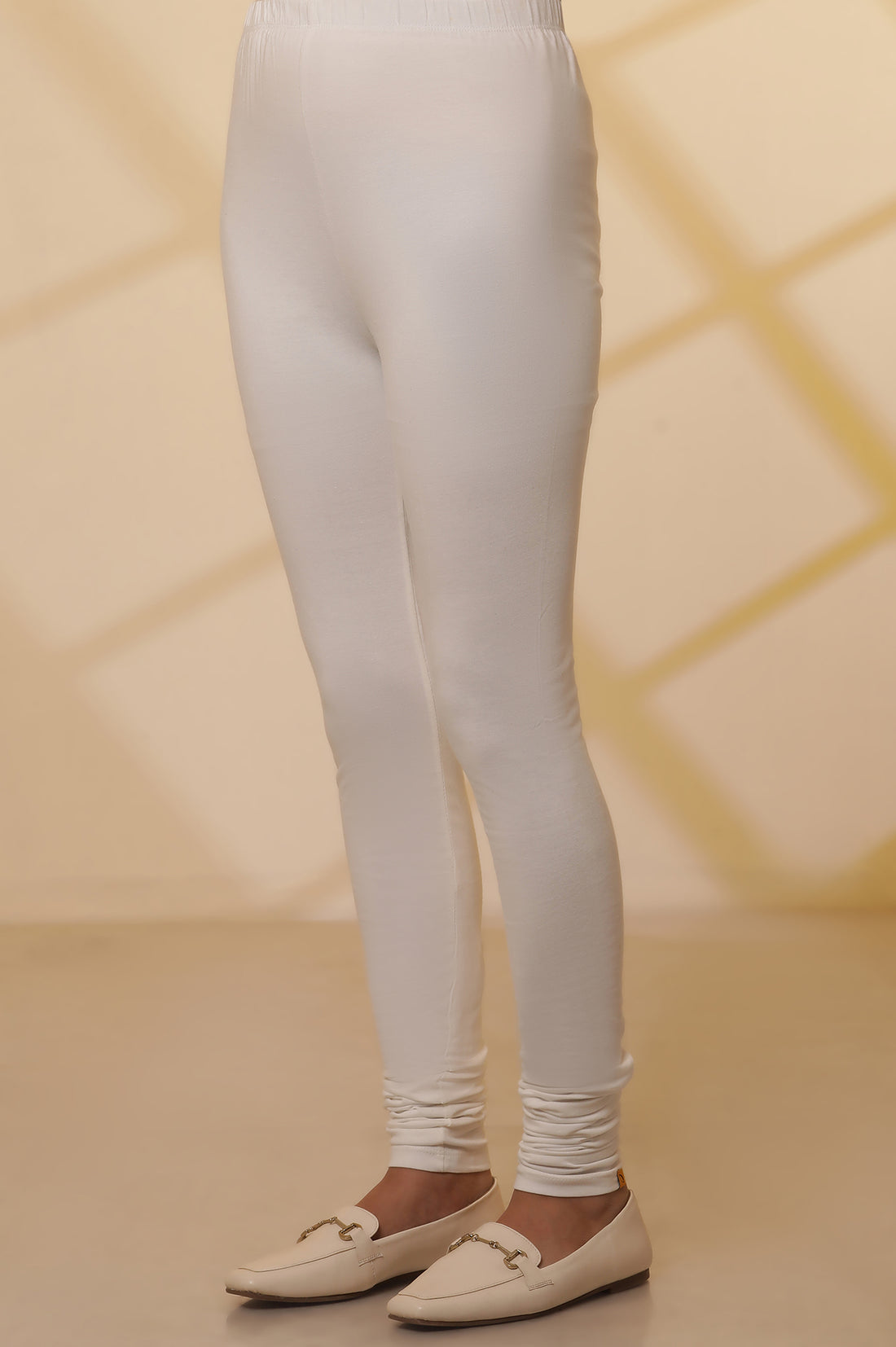 White Solid Churidar