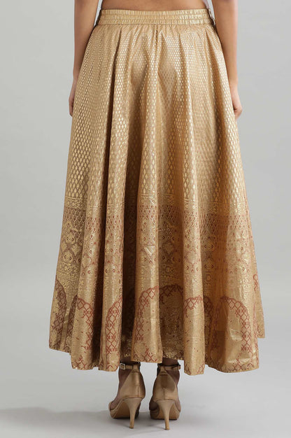 Golden Printed Skirt