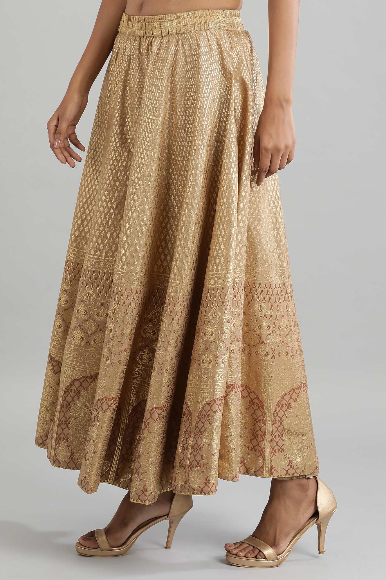 Golden Printed Skirt