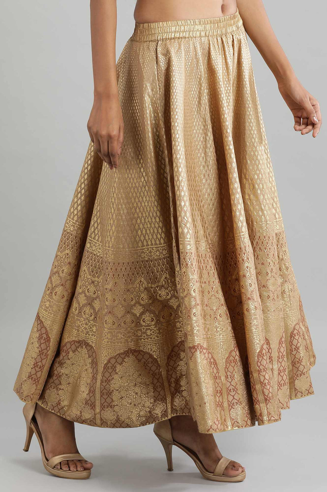 Golden Printed Skirt