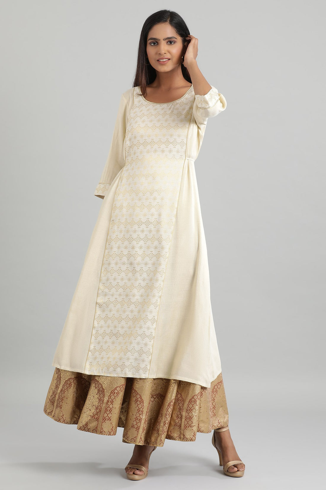 Golden Printed Skirt