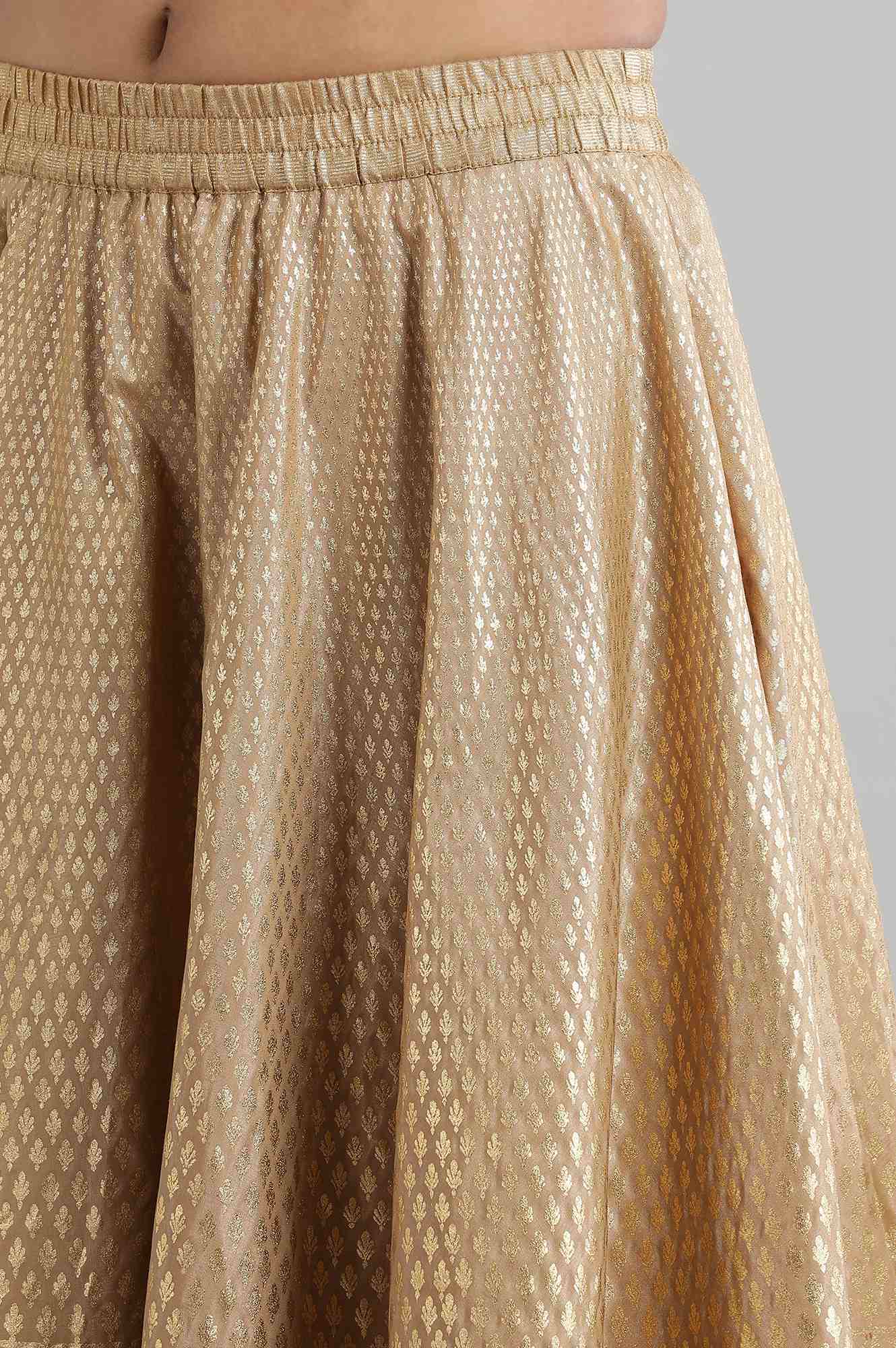 Golden Printed Skirt