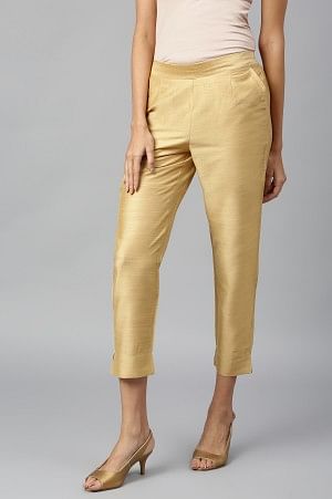 Gold Solid Trousers