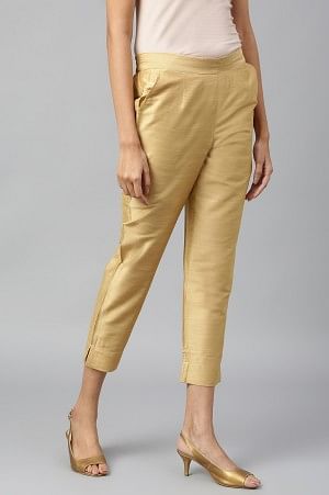 Gold Solid Trousers