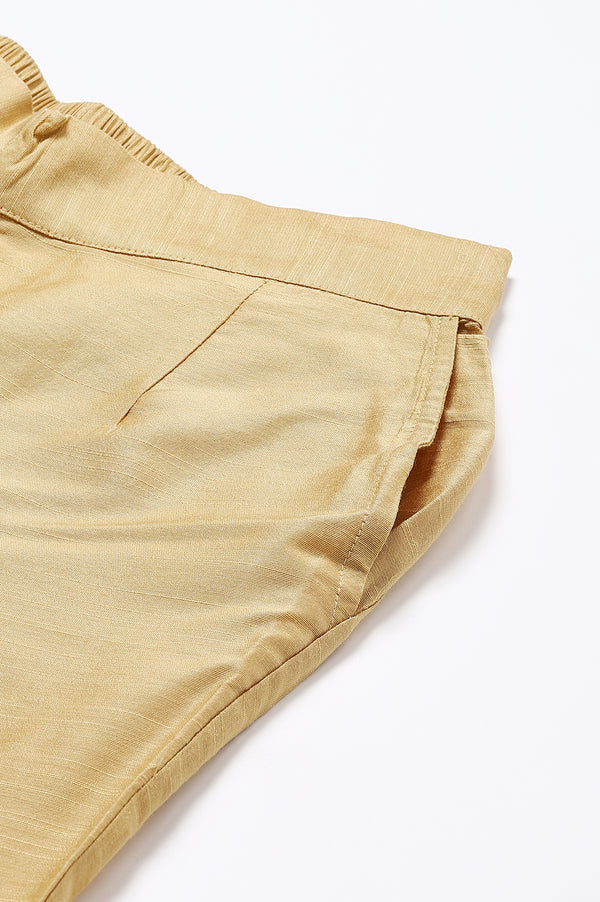 Gold Solid Trousers