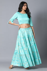 Light Blue Crop Top