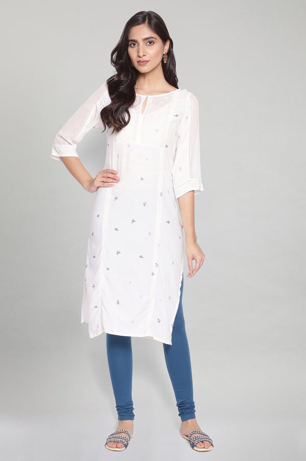 Elleven Women's Blue Solid Knitted Women Churidar