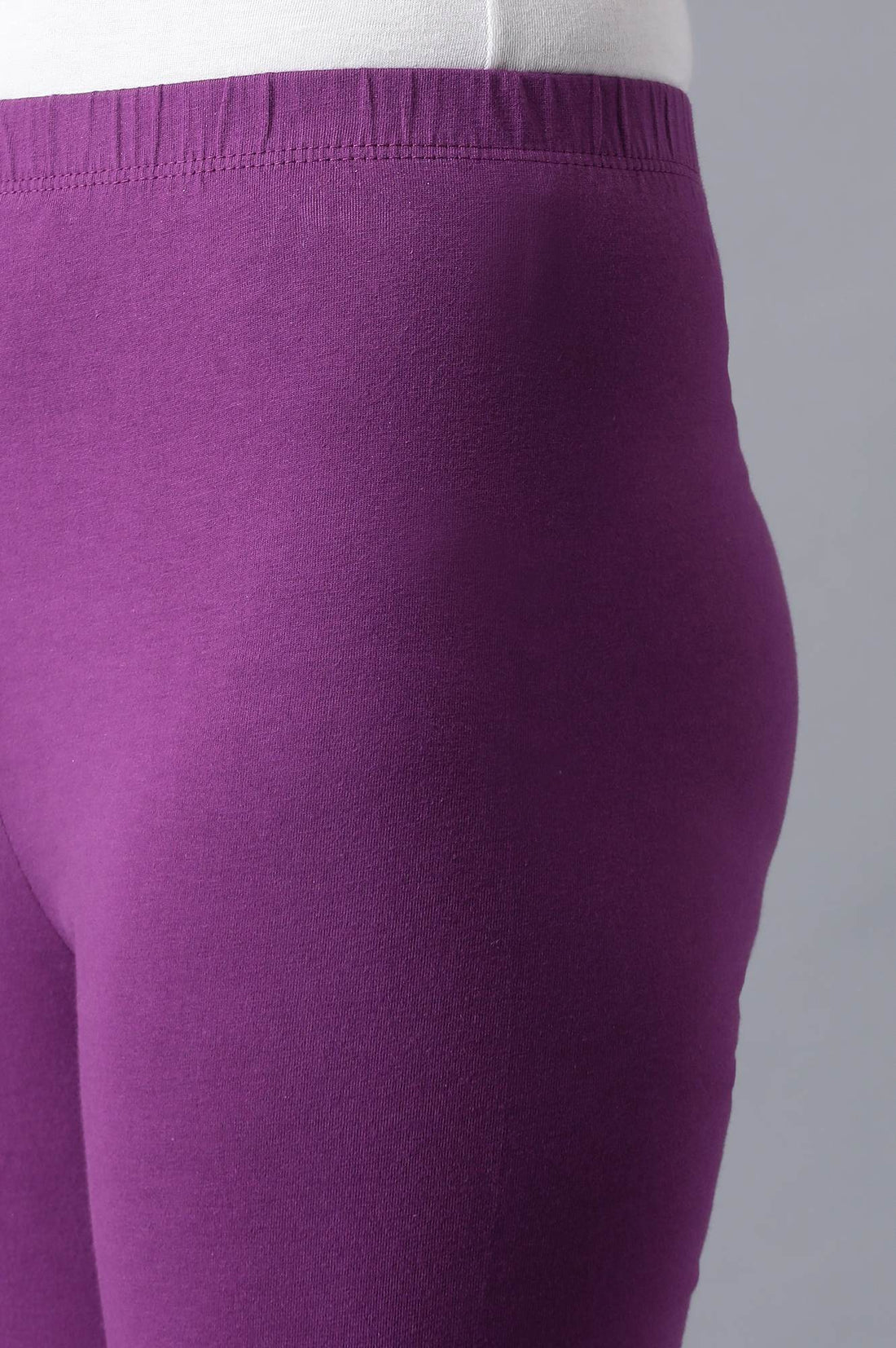 Bright violet knitted churidar