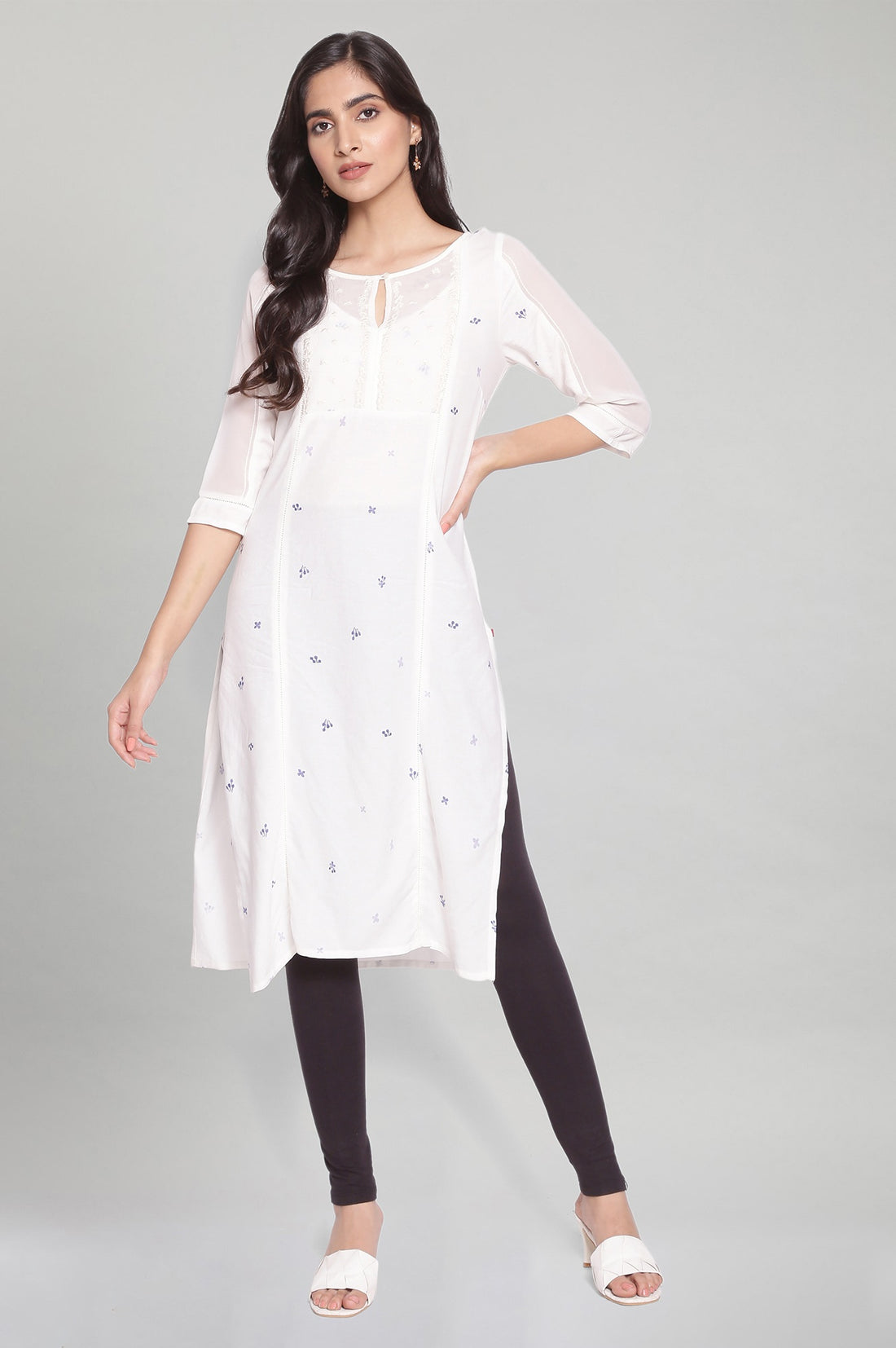 Black Solid Skinny Fit Tights With Elasticated Waistband