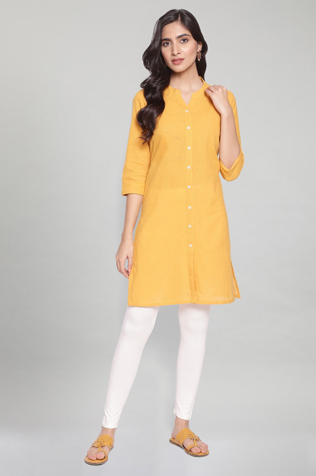 White Solid Skinny Fit Tights With Elasticated Waistband