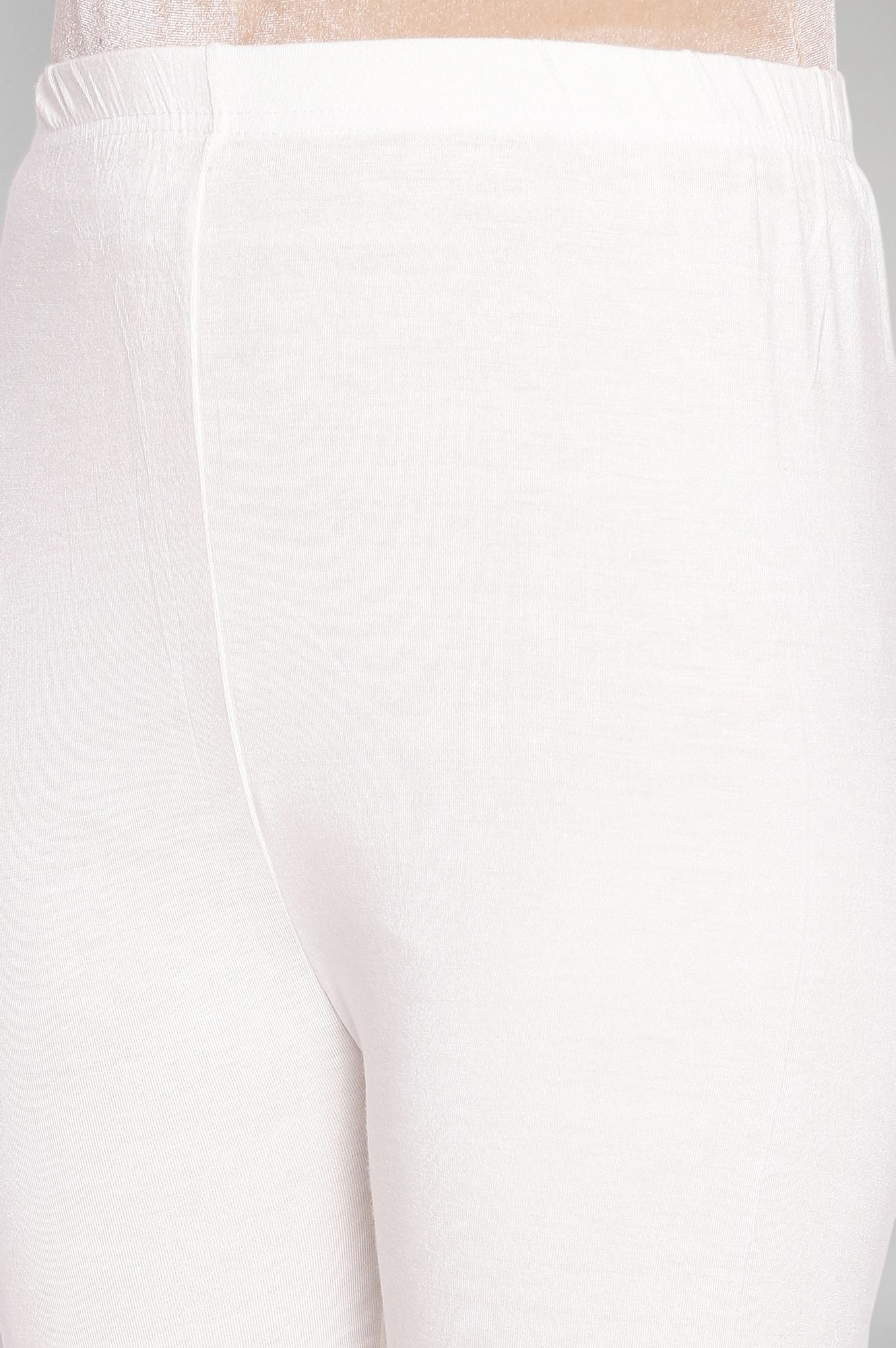 White Solid Tights