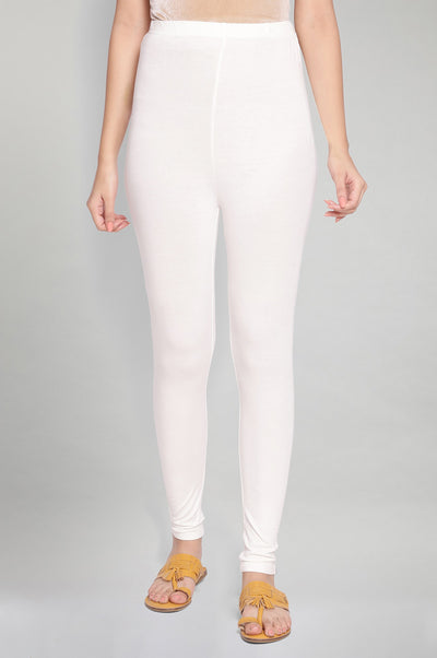 White Solid Tights