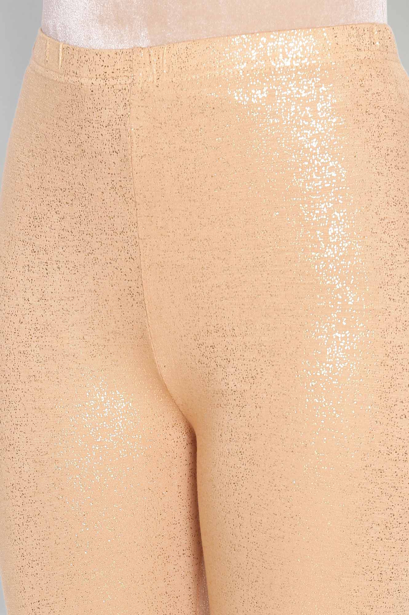 Dark Shimmer Gold Solid Tights