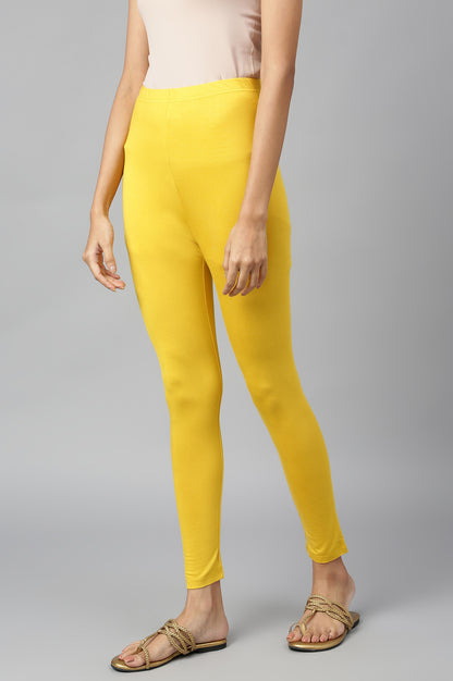 Yellow Skin Fit Tights