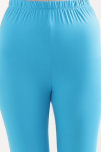 Blue Solid Tights