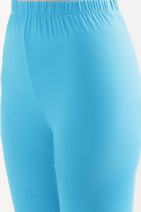 Blue Solid Tights