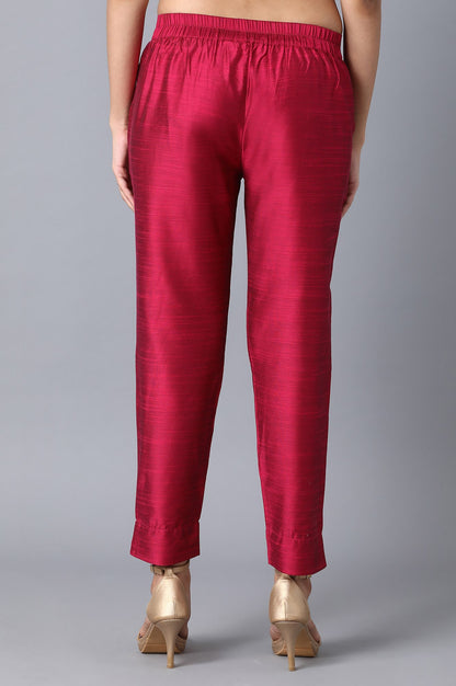 Pink Slim Fit Trouser Pants