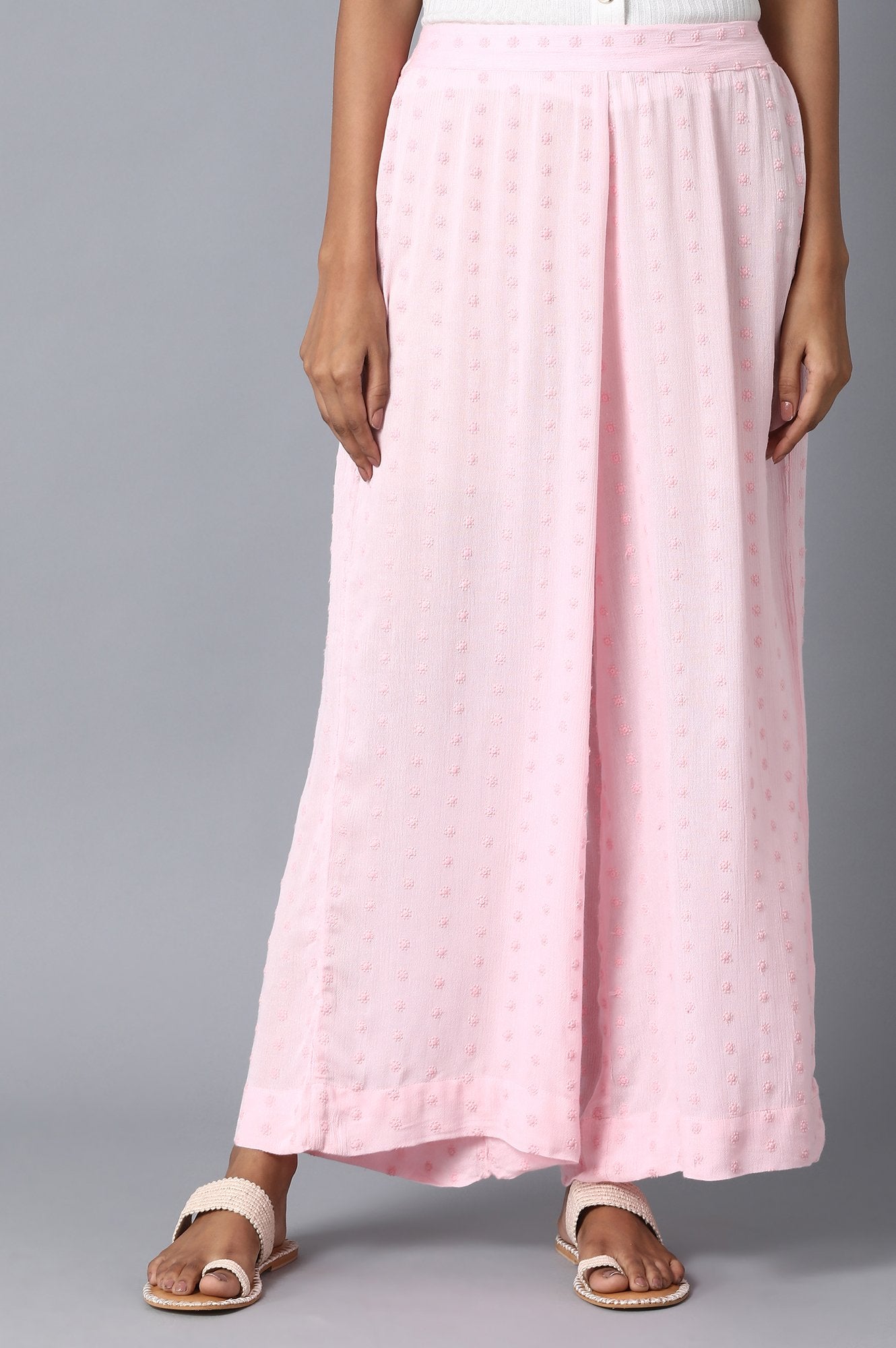 Light Pink Loose Fit Palazzo