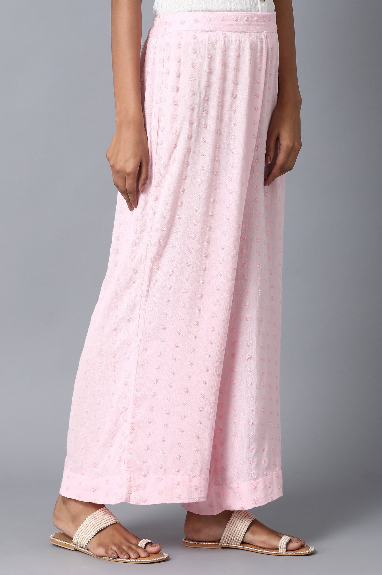 Light Pink Loose Fit Palazzo