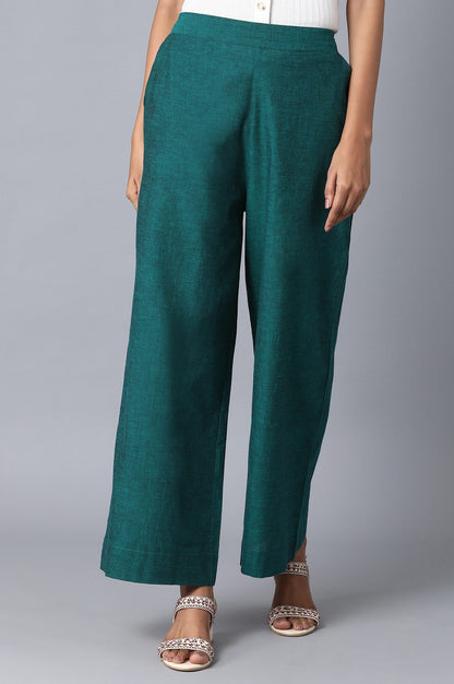 Green Loose Fit Palazzo