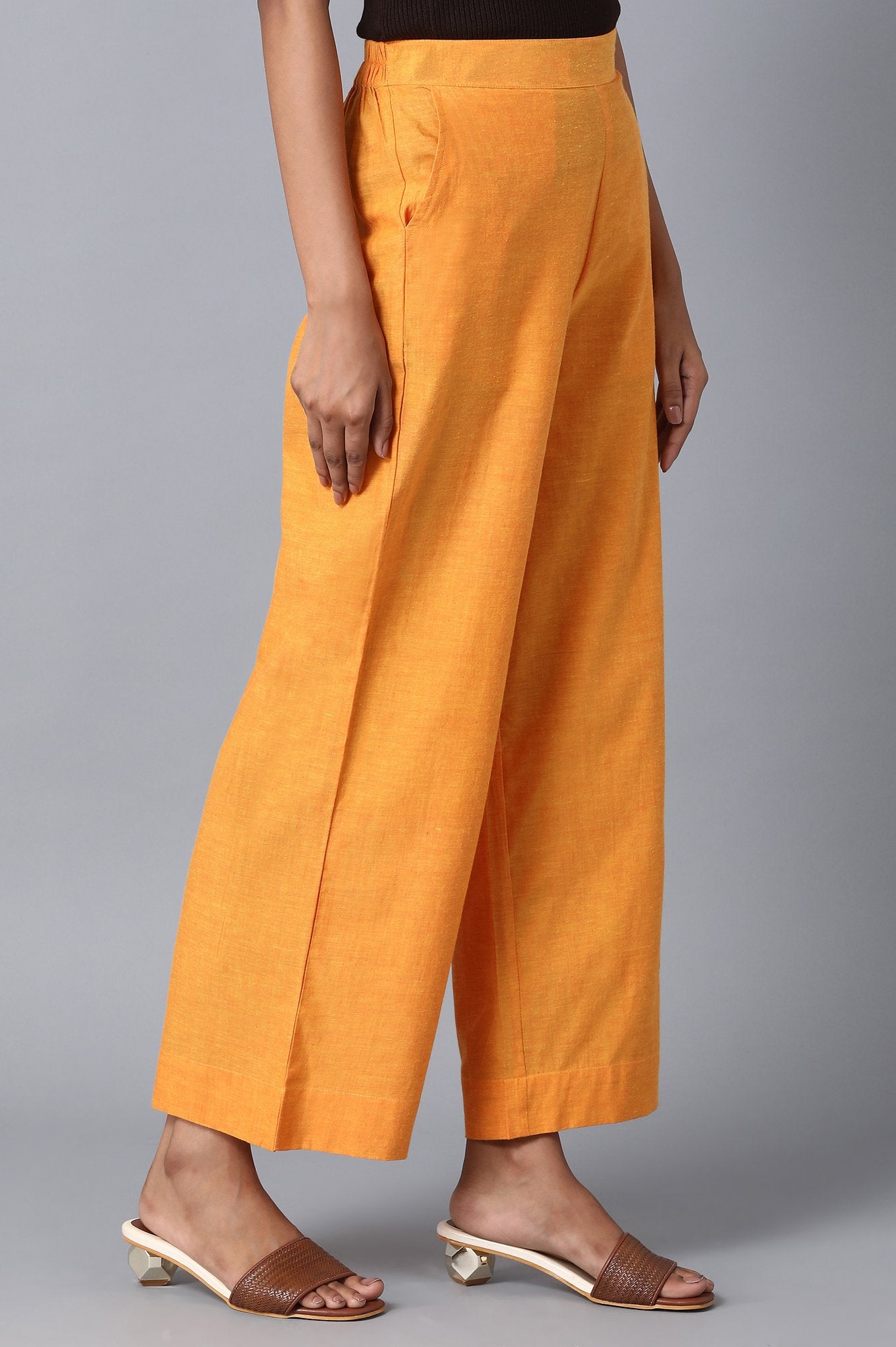 Yellow Loose Fit Palazzo