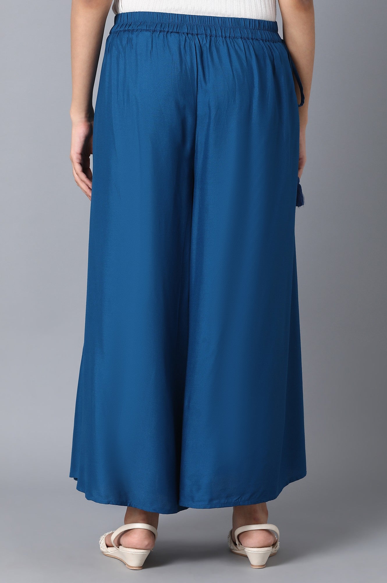 Blue Straight Culottes