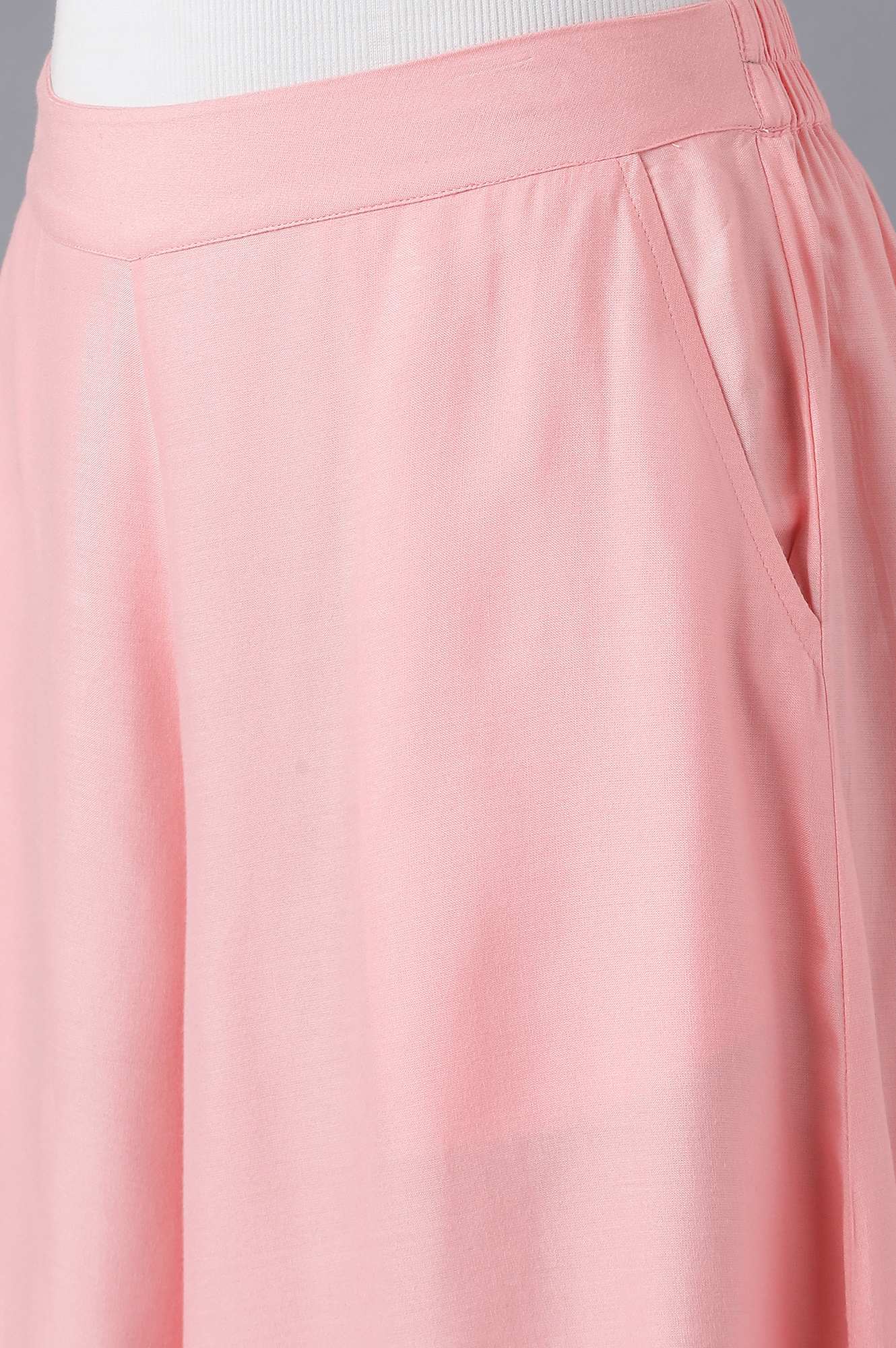 Pink solid culottes