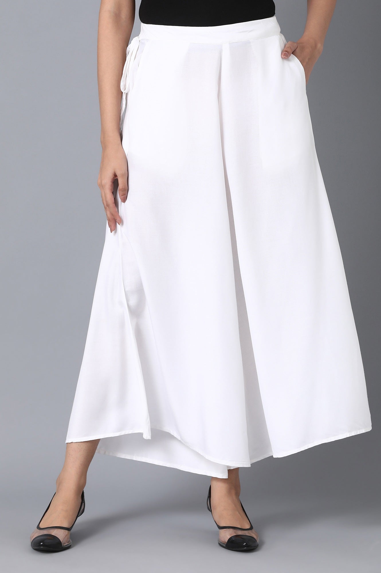 White Straight Culottes