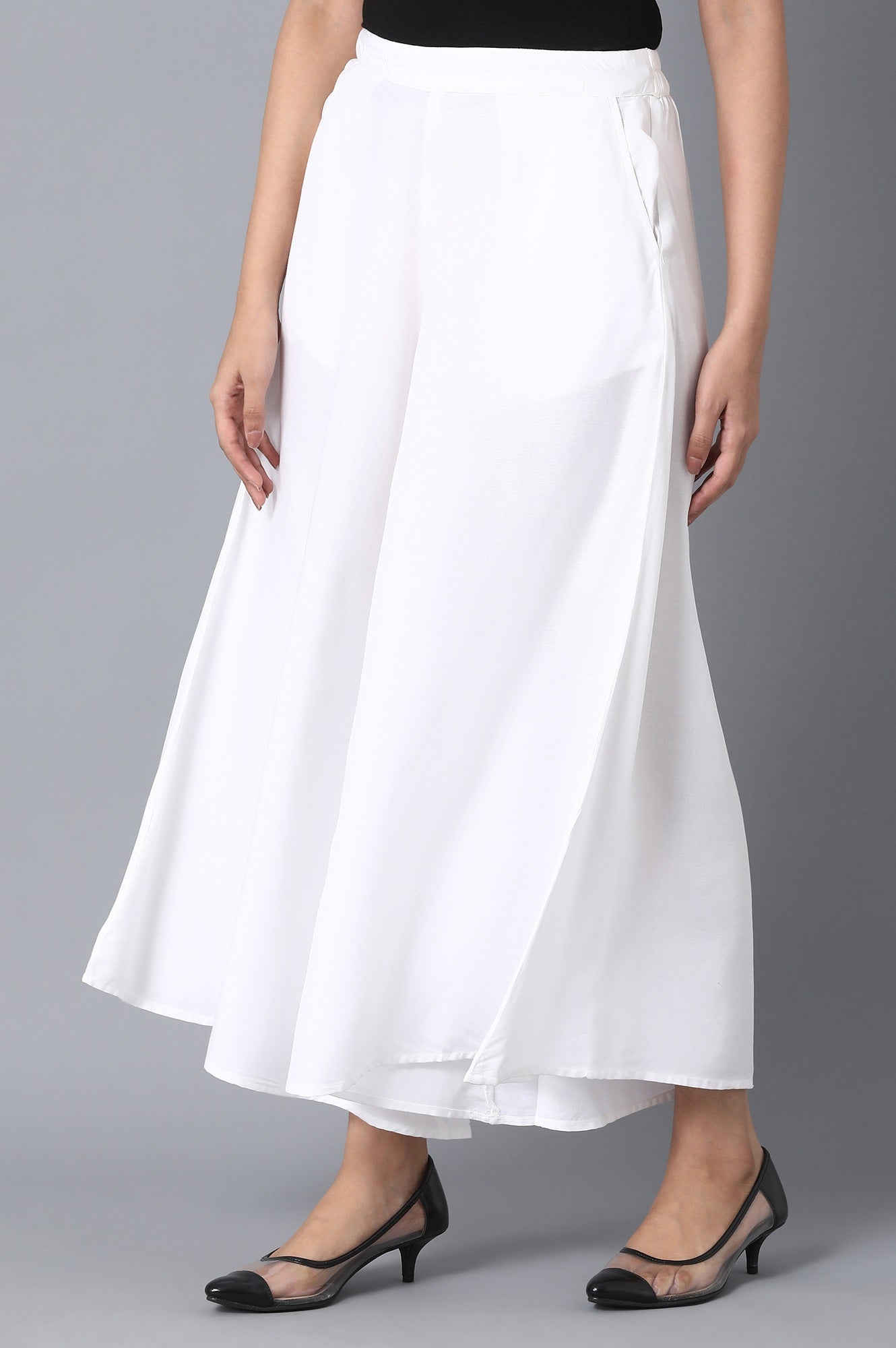 White Straight Culottes