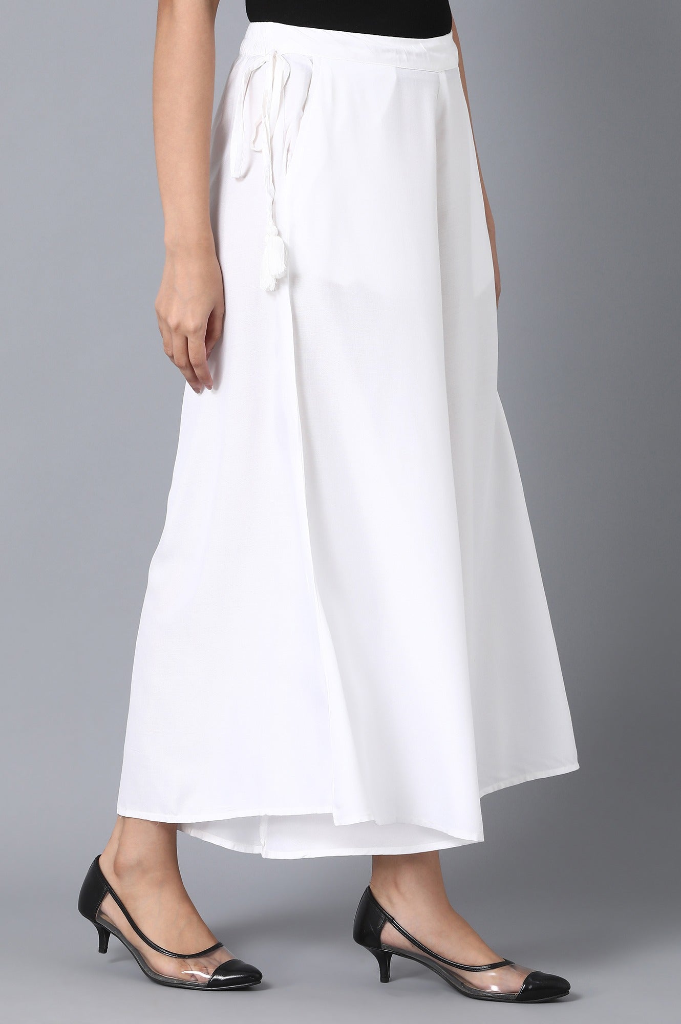 White Straight Culottes